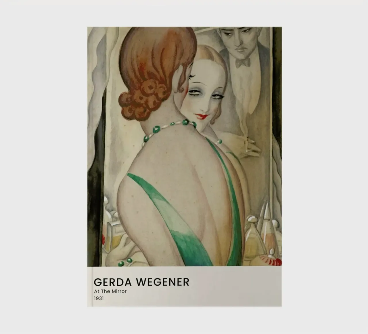 Gerda Wegener - At The Mirror notebook by Vintage by JUNIQE