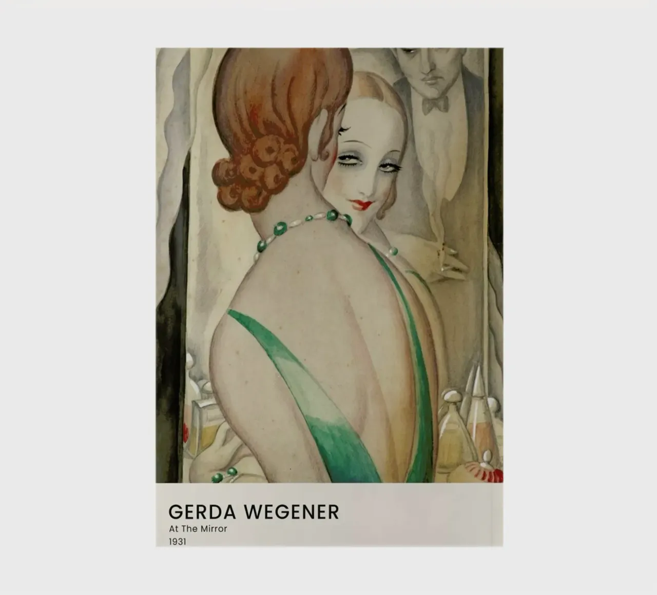 Gerda Wegener - At The Mirror notebook by Vintage by JUNIQE
