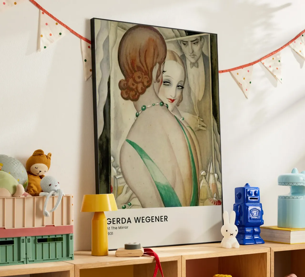 Gerda Wegener - At The Mirror alluminio dibond da Vintage by JUNIQE