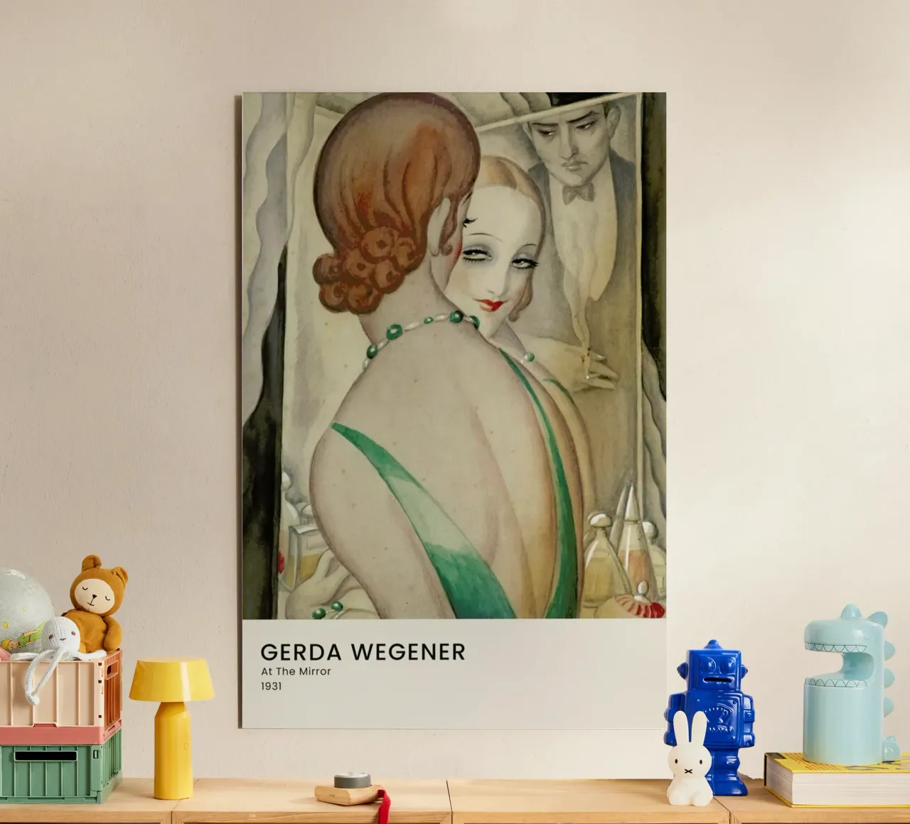 Gerda Wegener - At The Mirror alluminio dibond da Vintage by JUNIQE