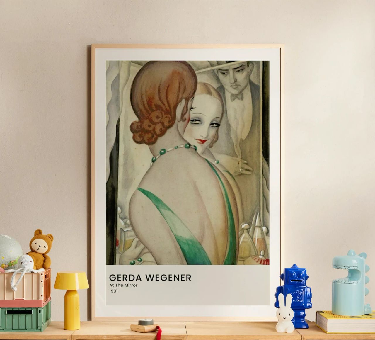Gerda Wegener - At The Mirror carta hahnemühle da Vintage by JUNIQE