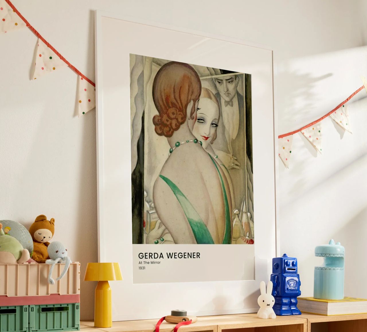Gerda Wegener - At The Mirror carta hahnemühle da Vintage by JUNIQE