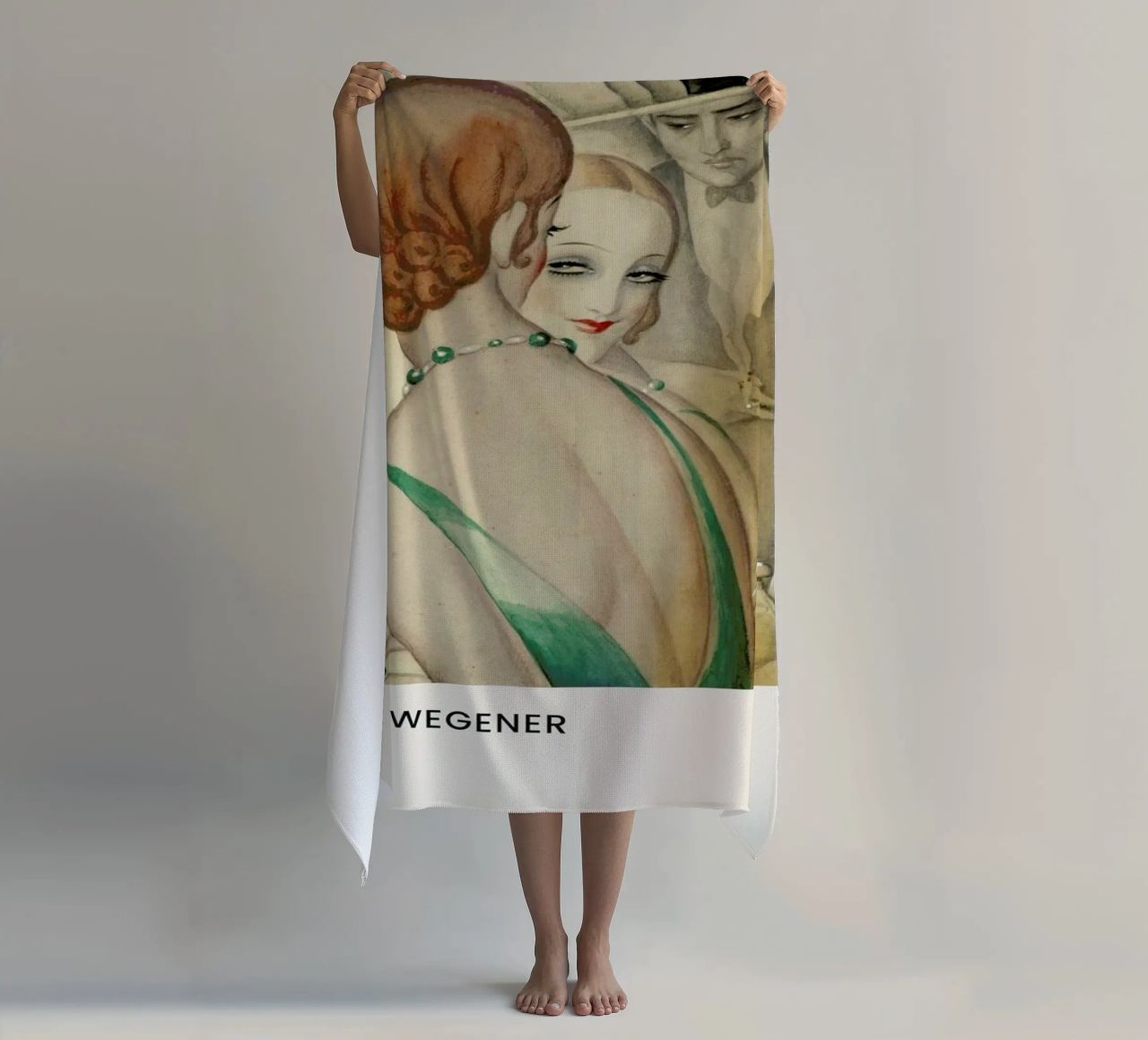 Gerda Wegener - At The Mirror telo mare da Vintage by JUNIQE