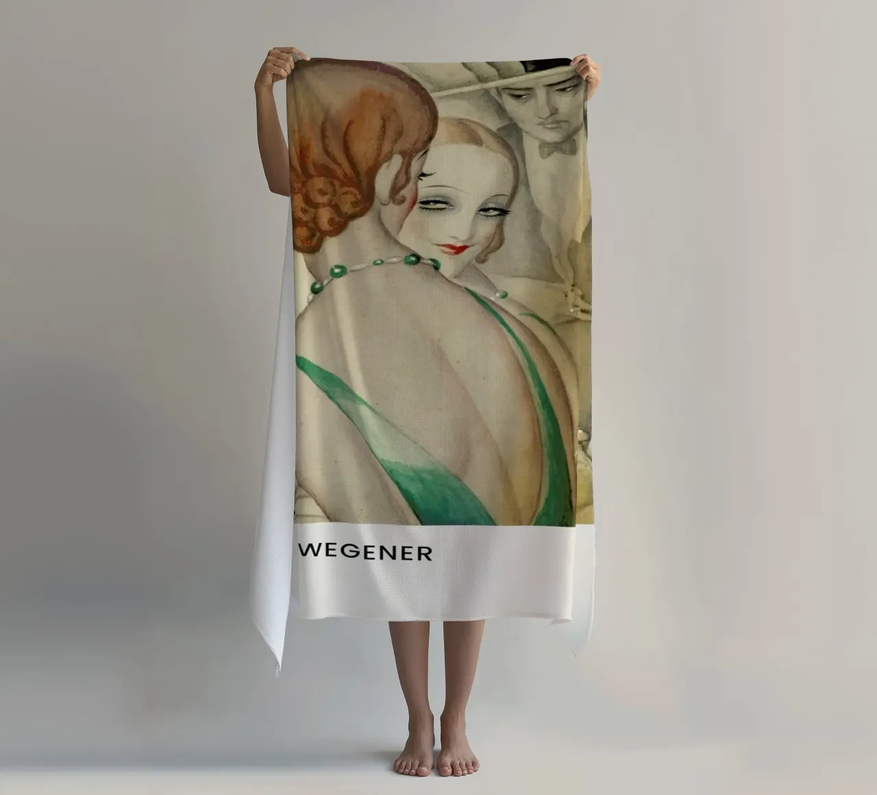 Gerda Wegener - At The Mirror telo mare da Vintage by JUNIQE