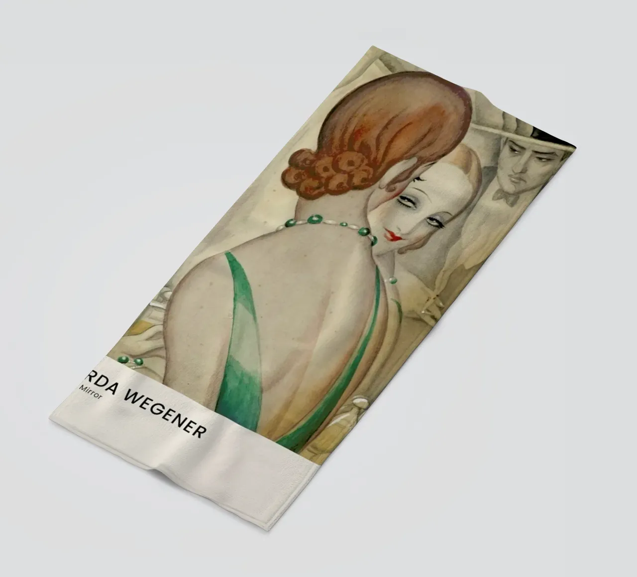 Gerda Wegener - At The Mirror telo mare da Vintage by JUNIQE