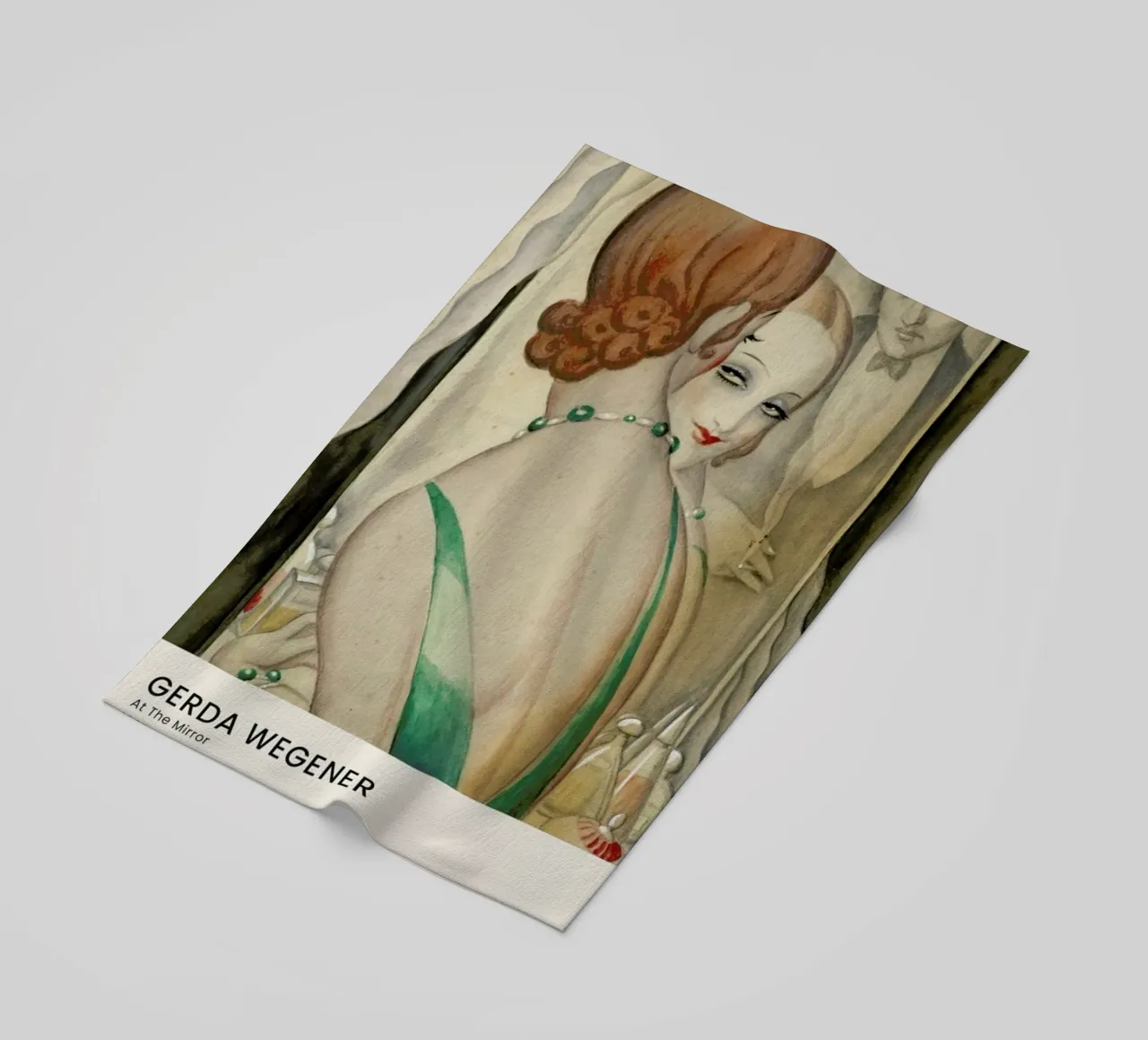 Gerda Wegener - At The Mirror telo mare da Vintage by JUNIQE