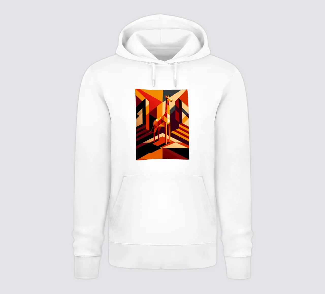 jirafa dibujo vectorial sudadera con capucha de alghonee
