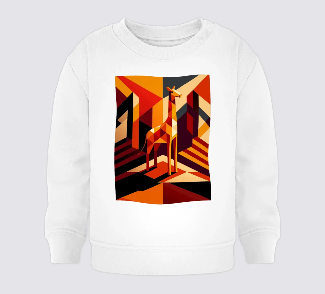 jirafa dibujo vectorial sudadera de bebé de alghonee