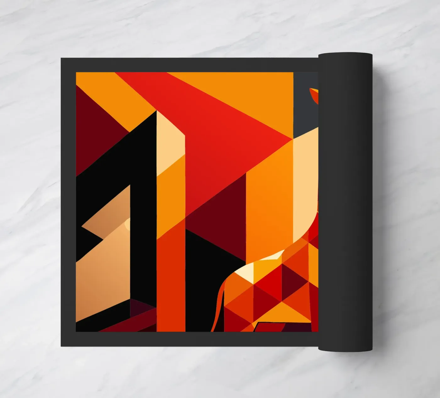 giraffe vector art drawing doormat by alghonee