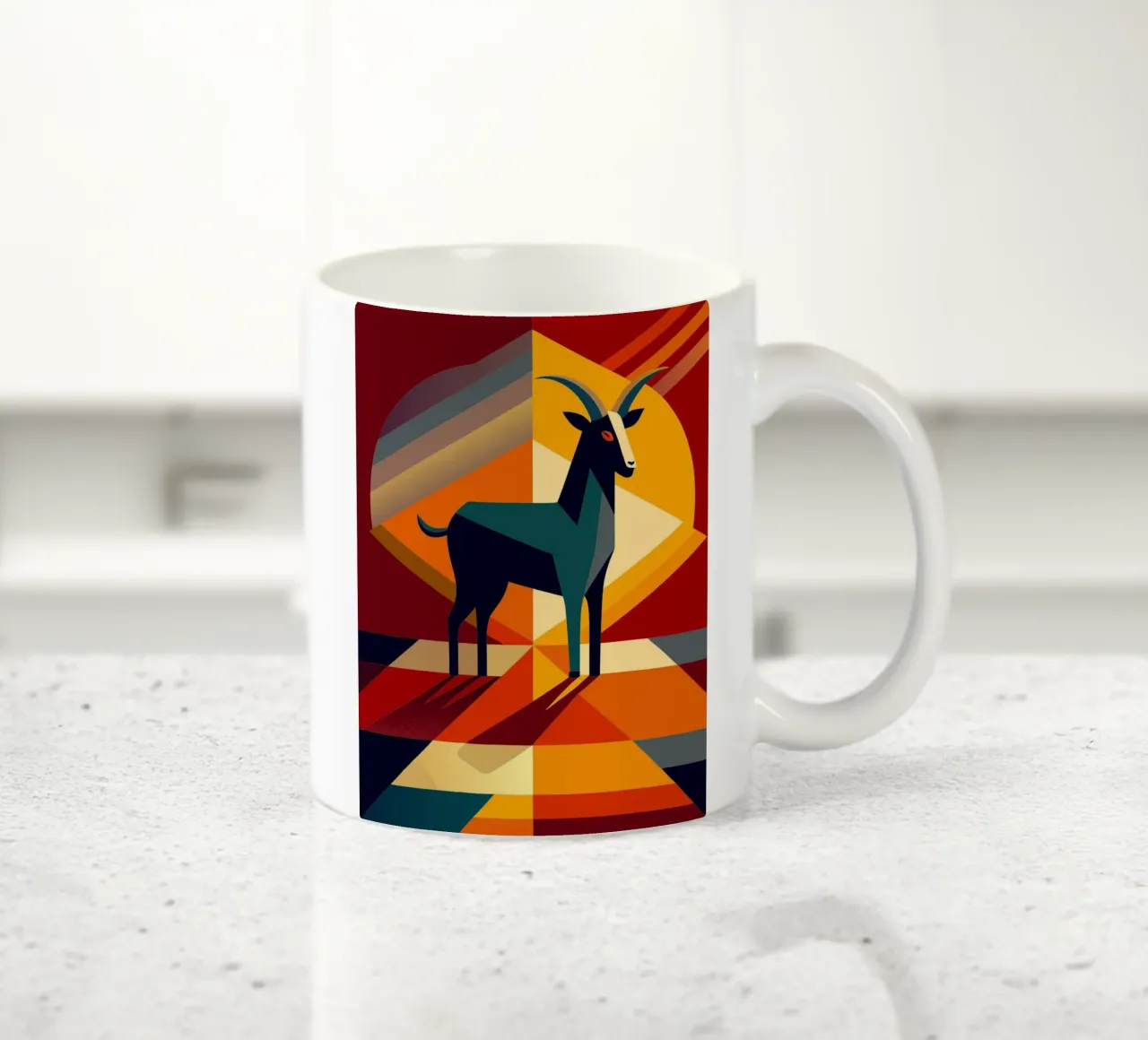 geit vector kunst tekening keramische mok van alghonee