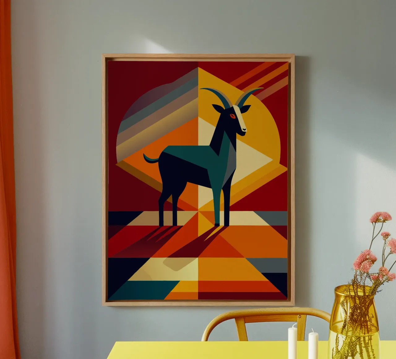 geit vector kunst tekening canvas van alghonee