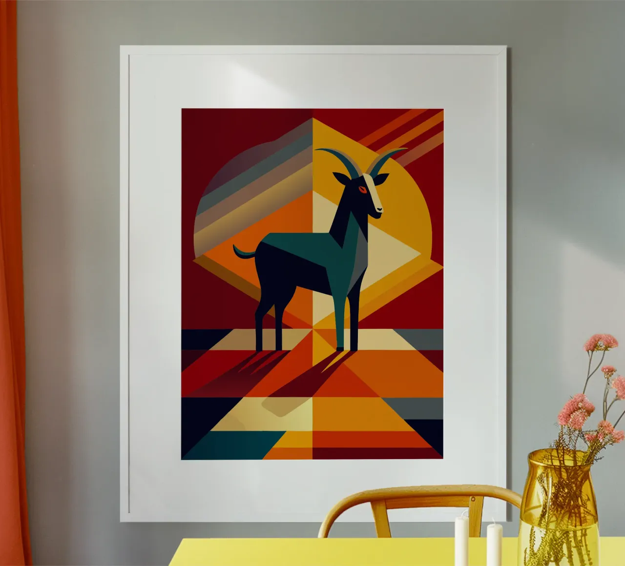 geit vector kunst tekening poster van alghonee