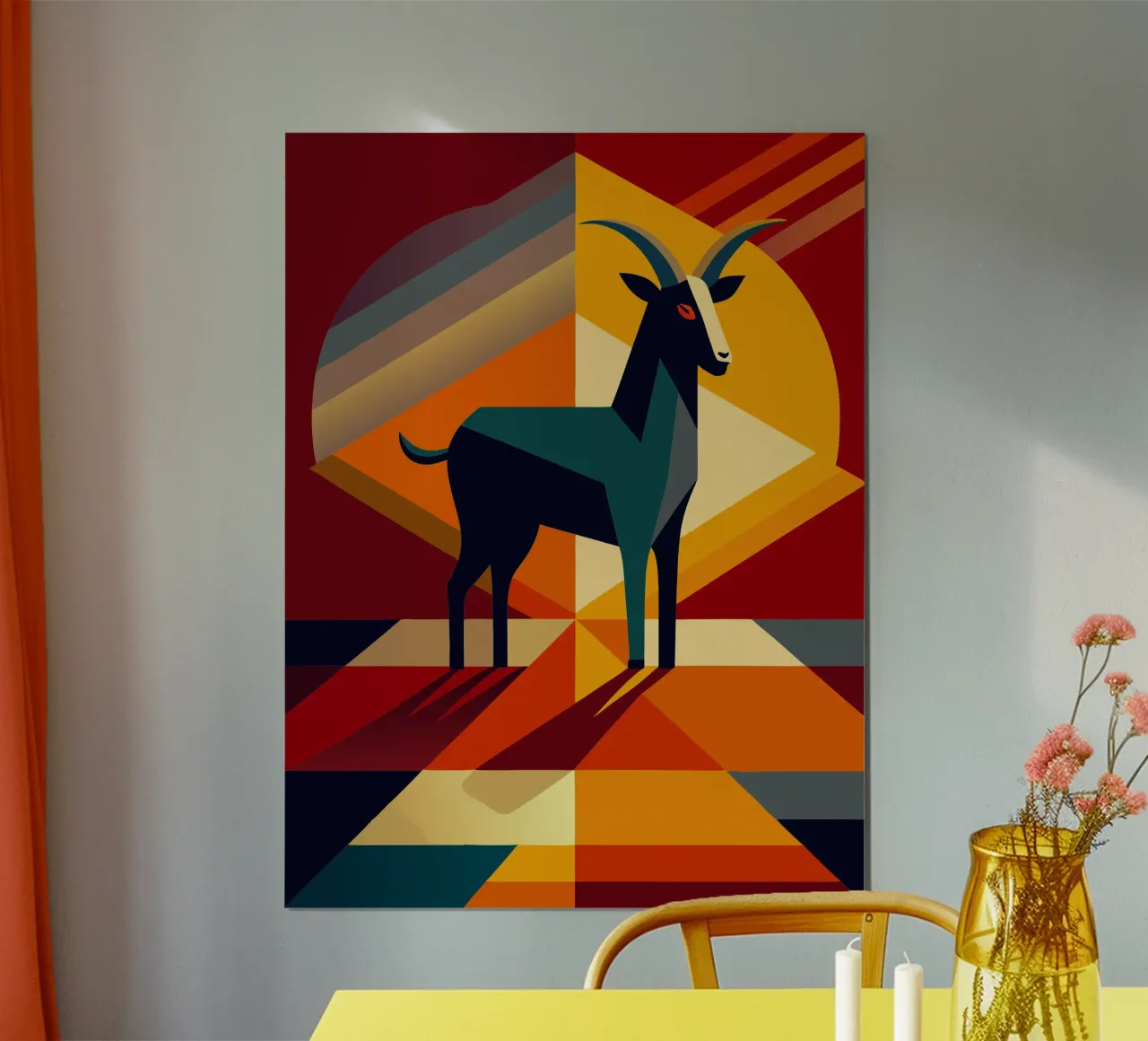 geit vector kunst tekening poster van alghonee