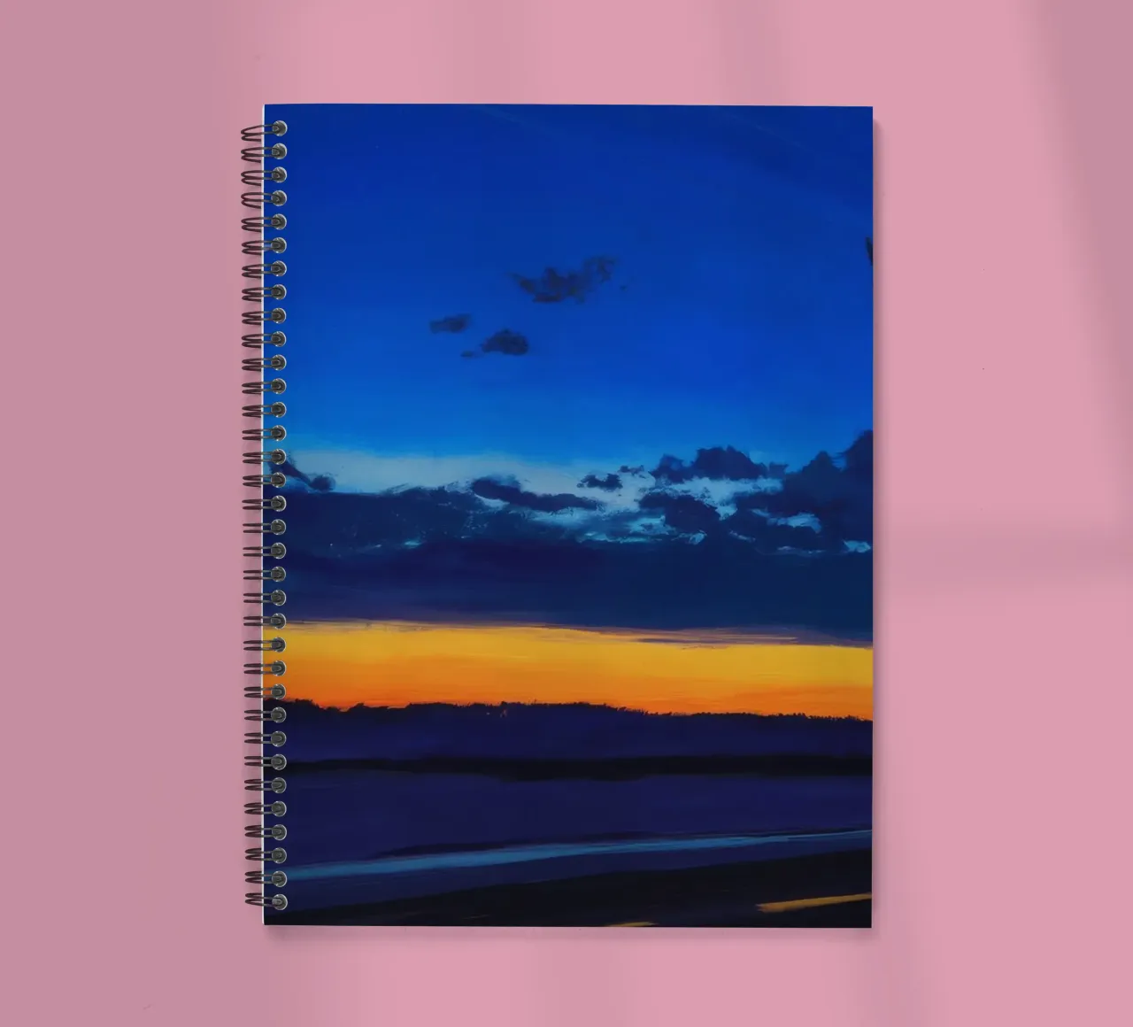 Crescent Moon Twilight spiral notebook by Silk Palette