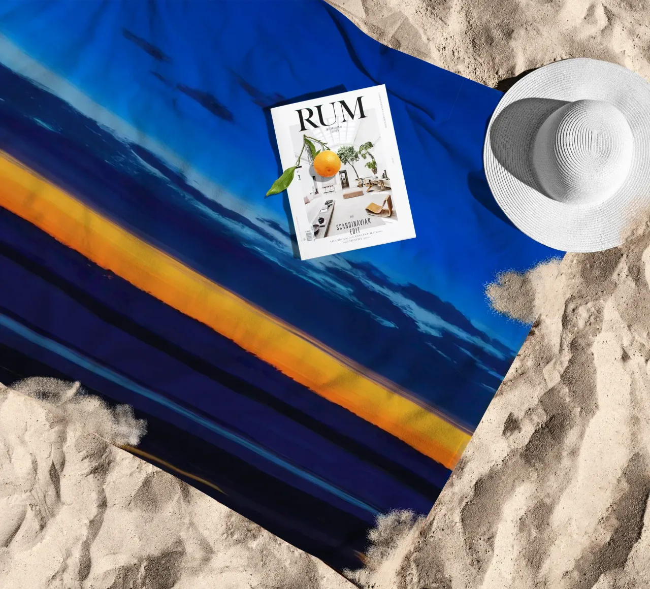 Luna crescente crepuscolare telo mare da Silk Palette