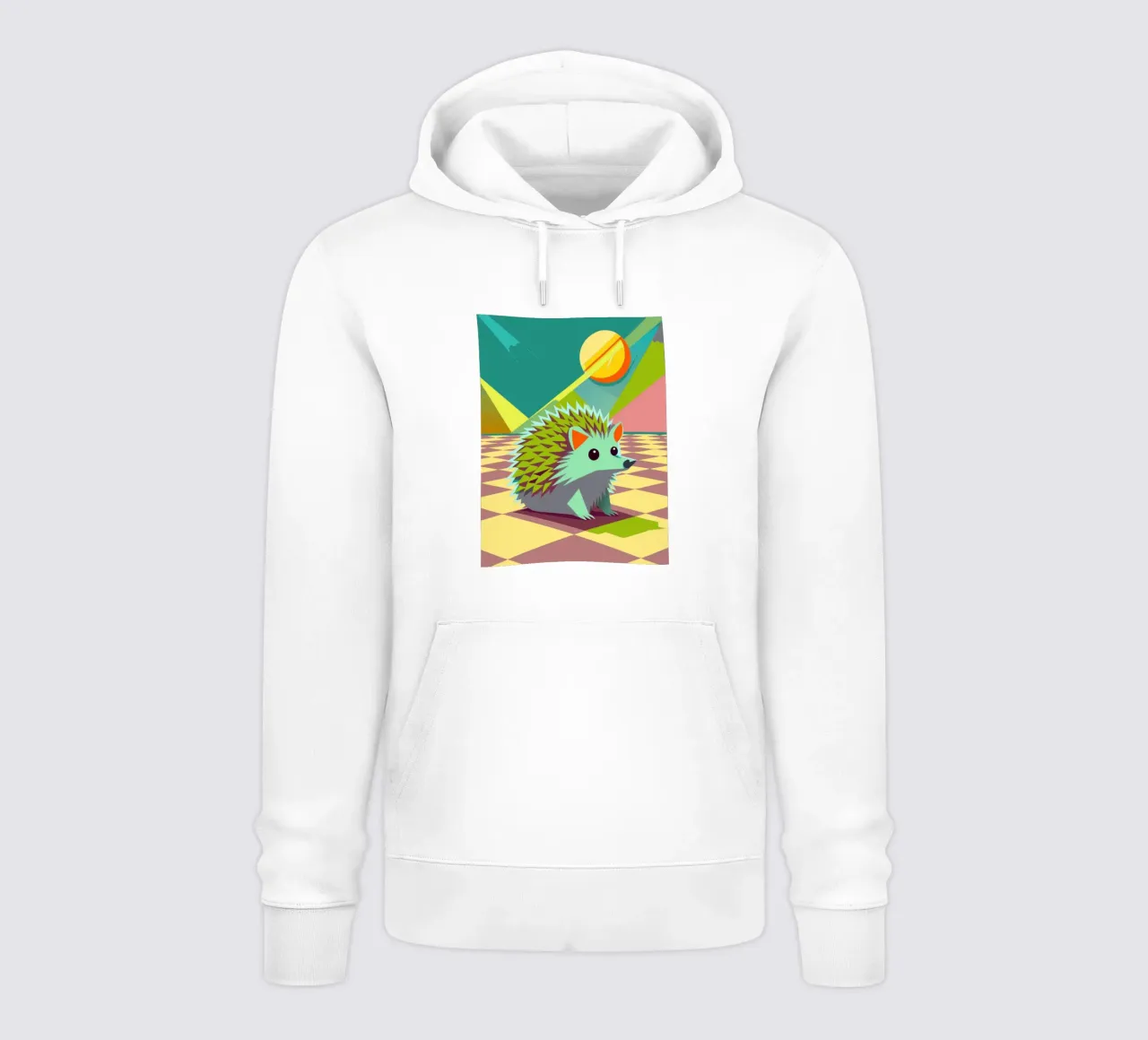 erizo dibujo vectorial sudadera con capucha de alghonee
