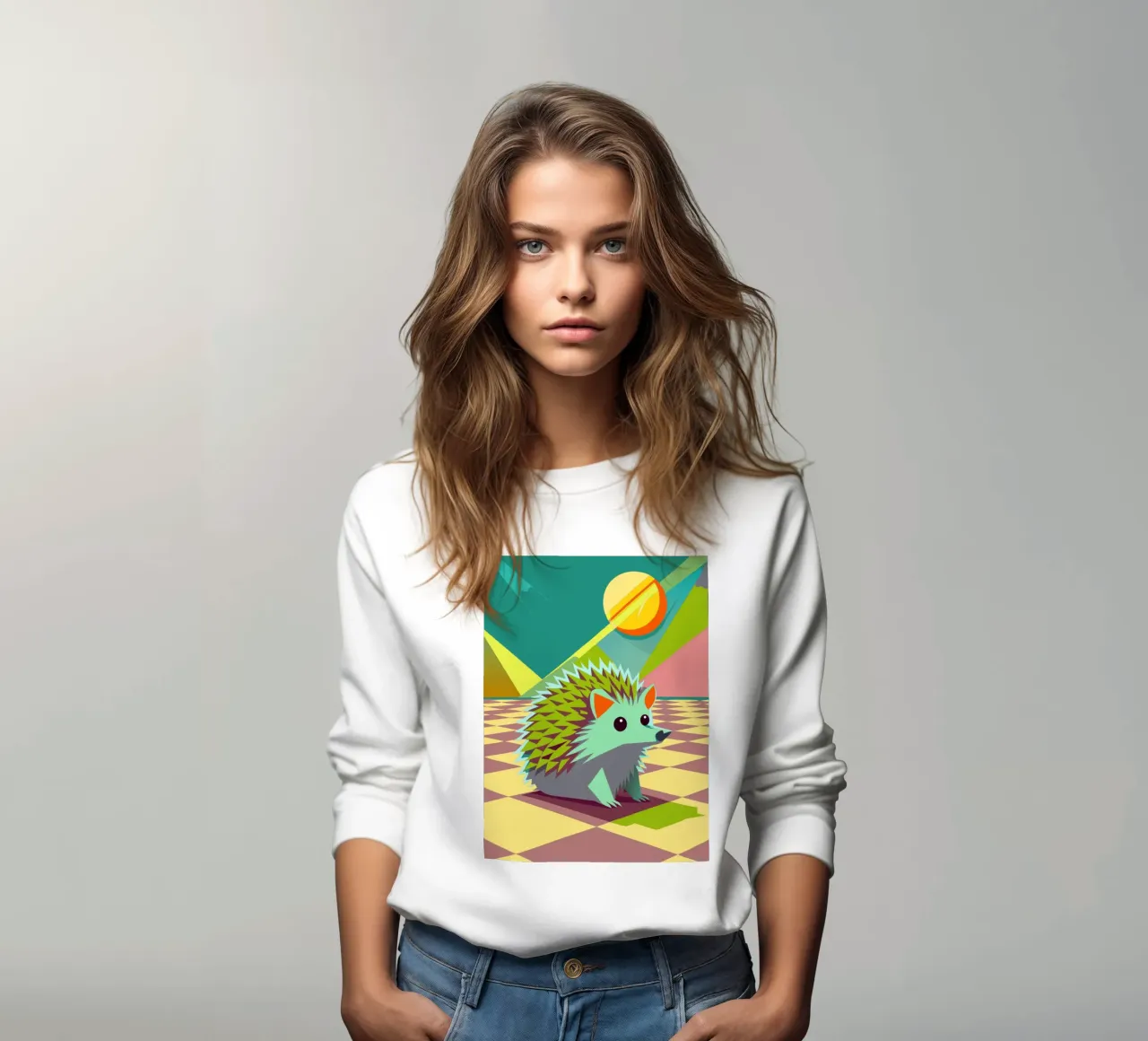 erizo dibujo vectorial sudadera de alghonee