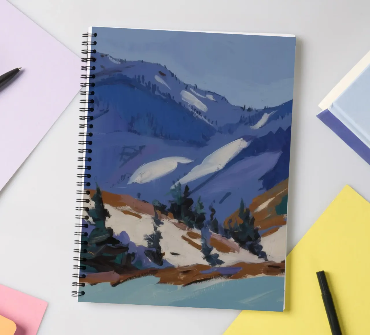 Azure Peak Shards spiral notebook by Celestial Harmony
