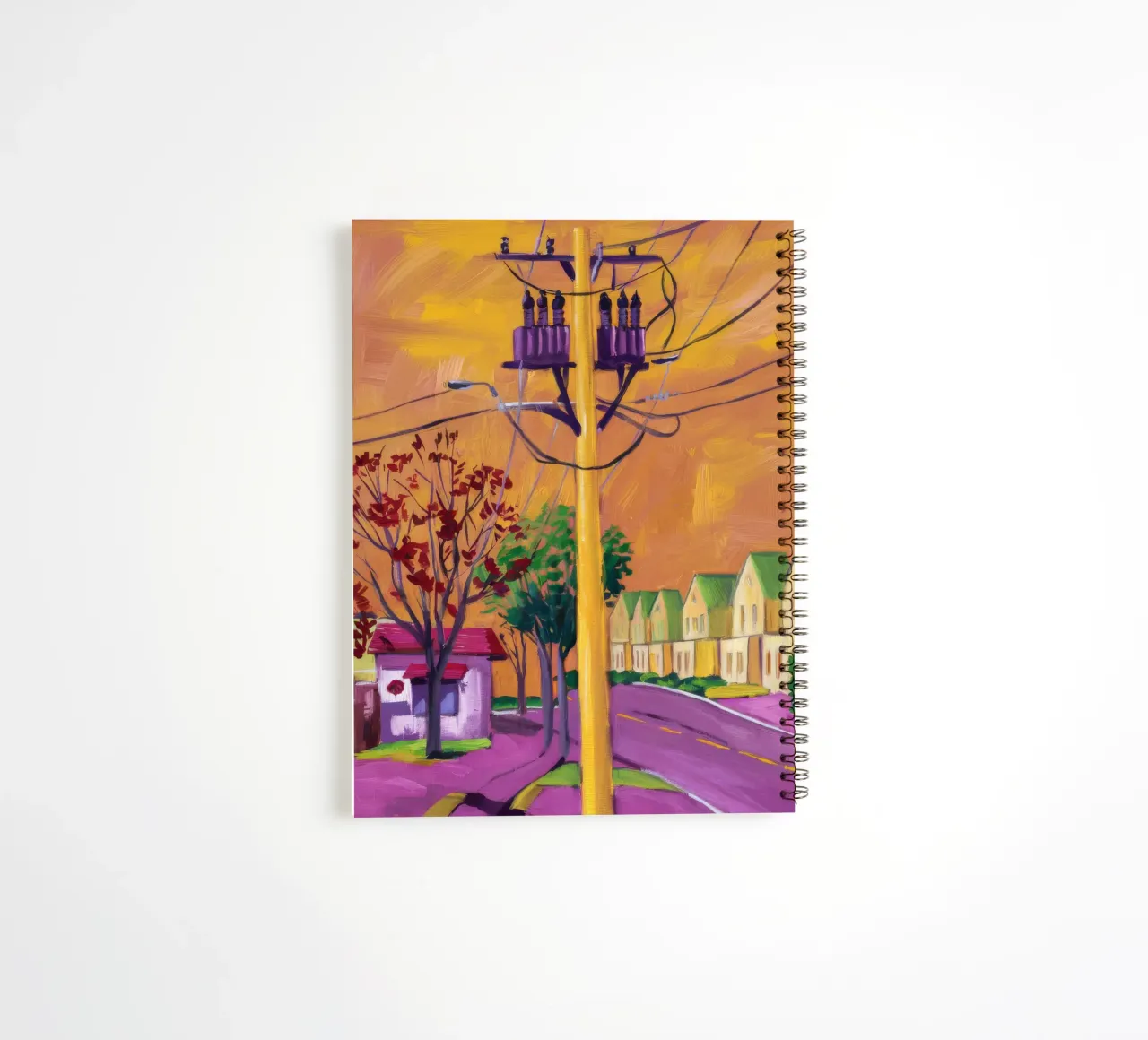 Psychedelic Power Lines spiral notebook by Silk Palette