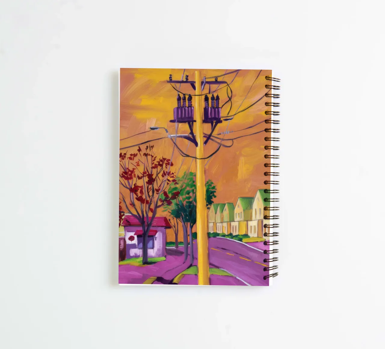 Psychedelic Power Lines spiral notebook by Silk Palette