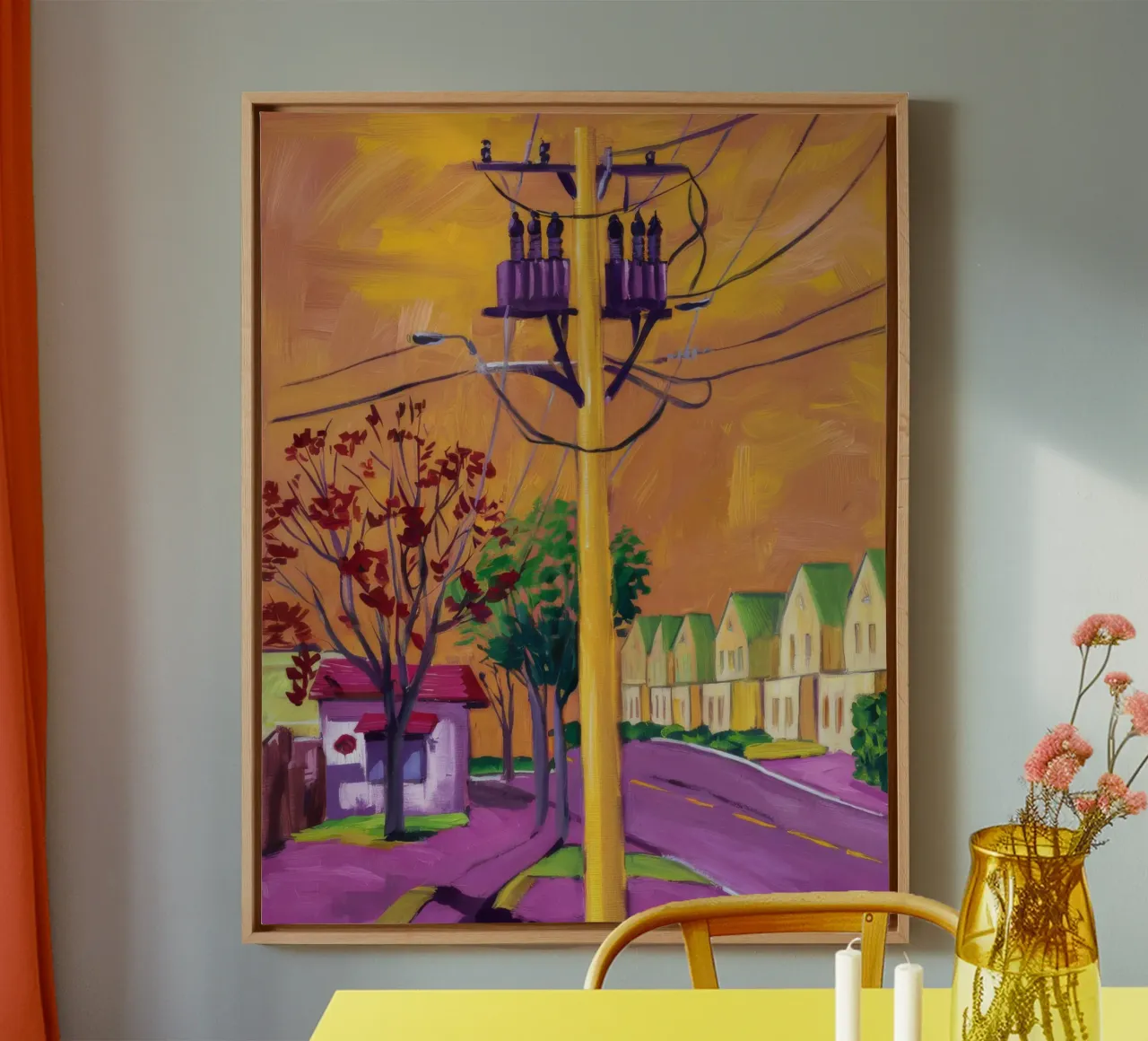 Psychedelic Power Lines canvas by Silk Palette
