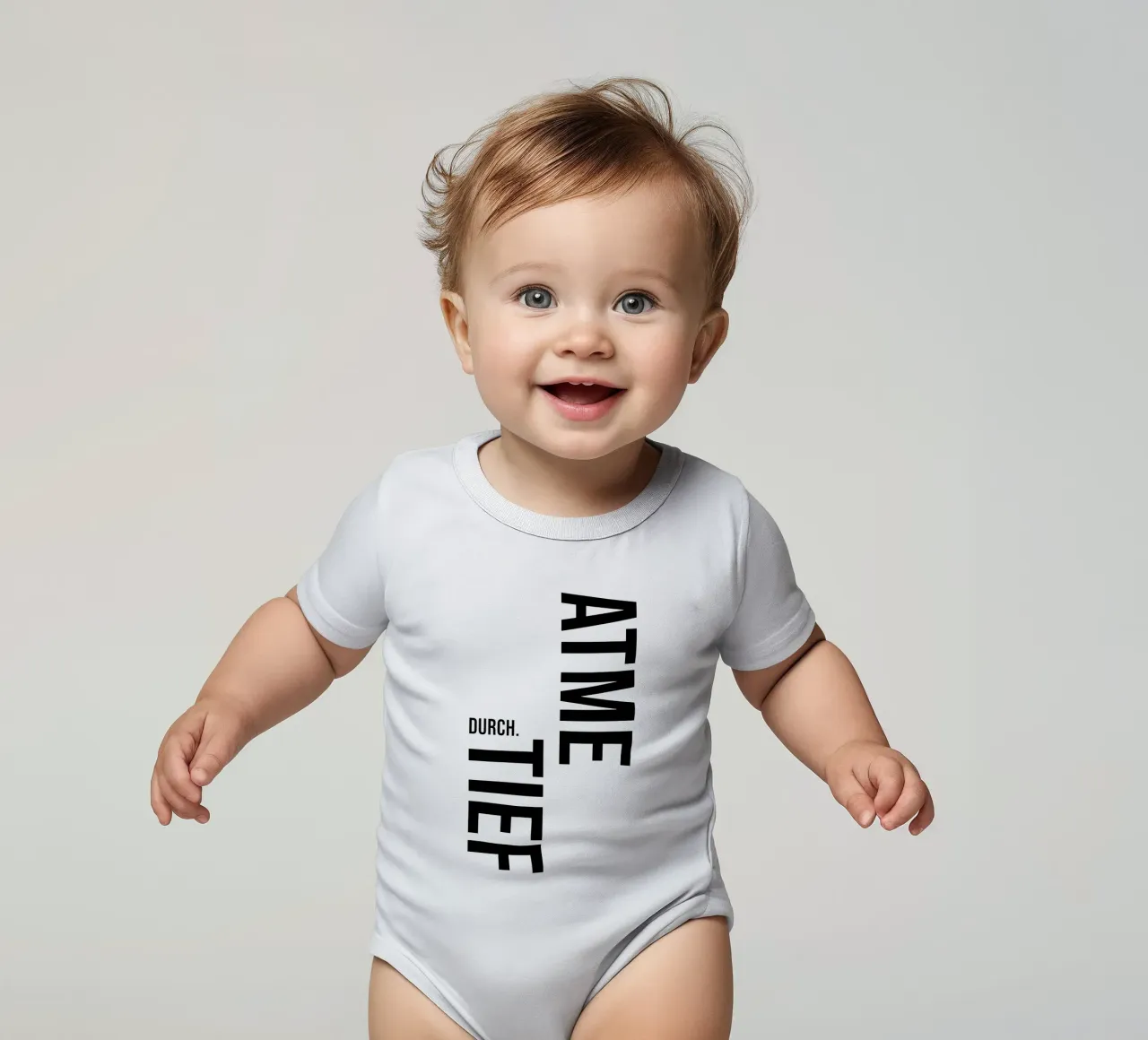 Respirare profondamente body neonato maniche corte da YV TYPOGRAPHY
