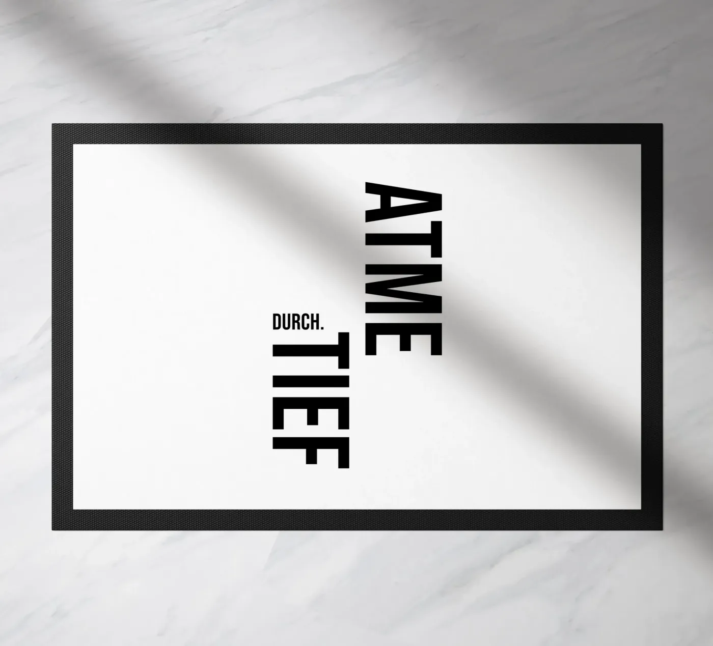 Breathe deeply deurmat van YV TYPOGRAPHY