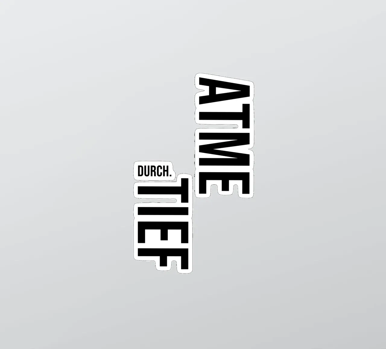 Breathe deeply sticker by YV TYPOGRAPHY