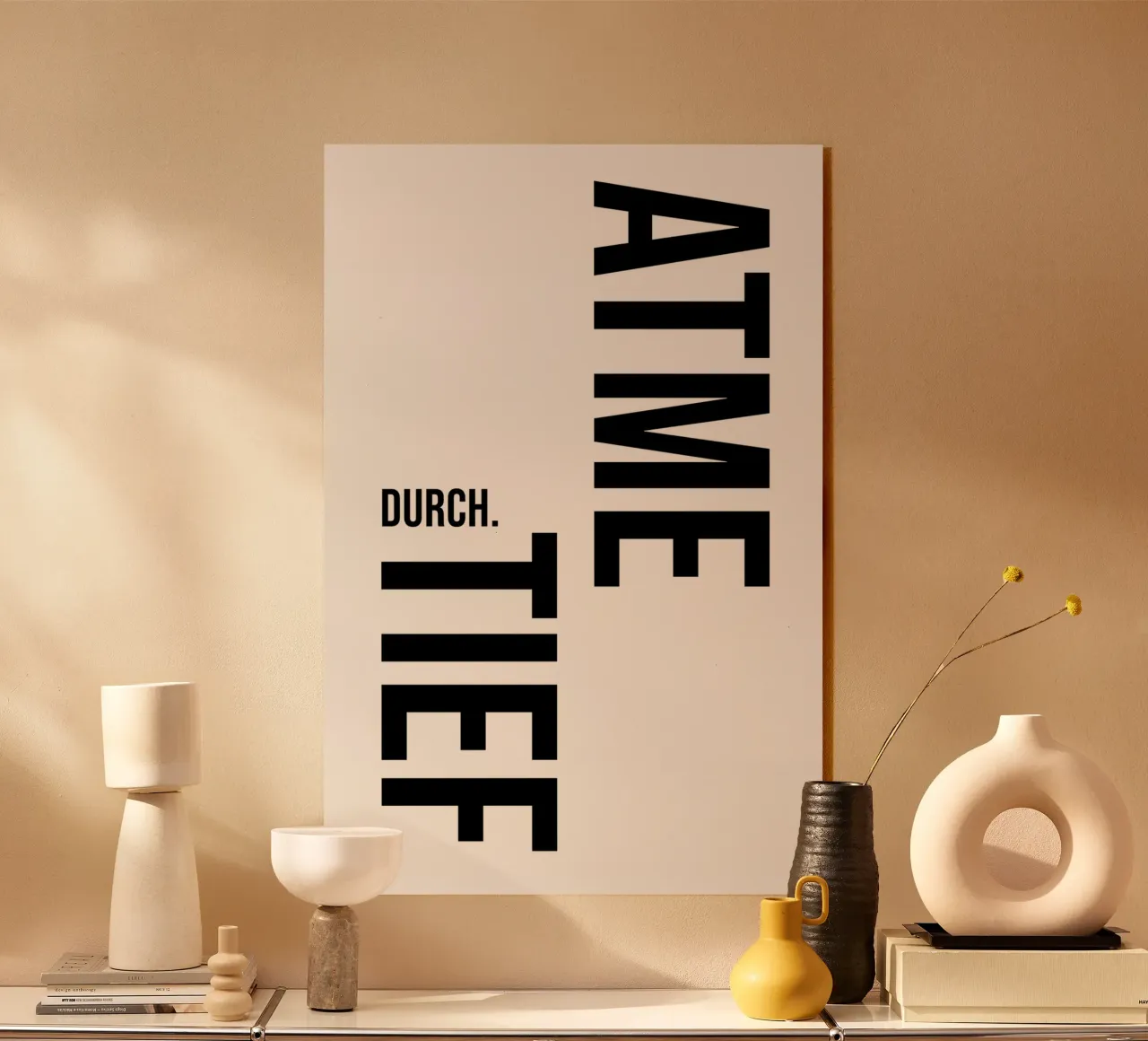 Respirare profondamente plexiglass da YV TYPOGRAPHY