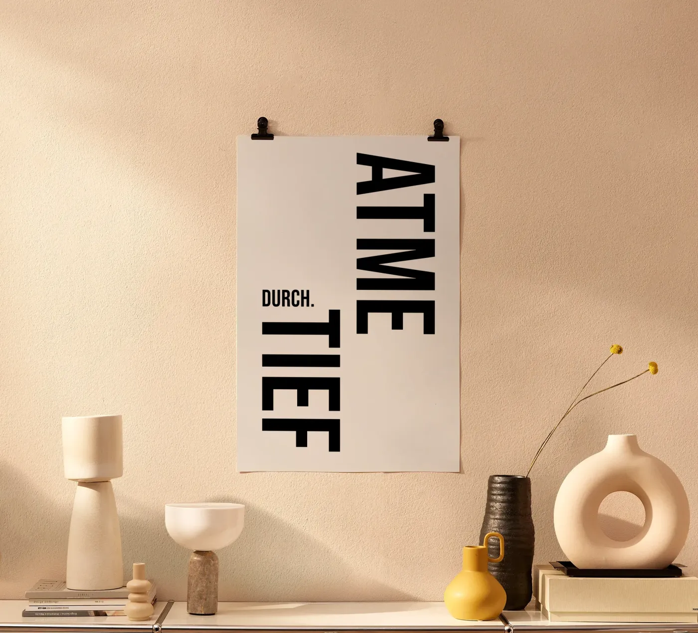 Diep ademhalen poster van YV TYPOGRAPHY