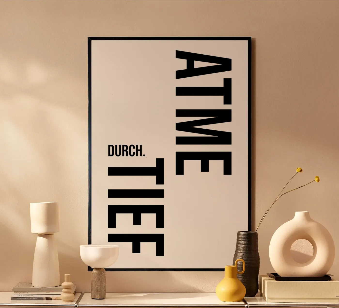 Diep ademhalen poster van YV TYPOGRAPHY