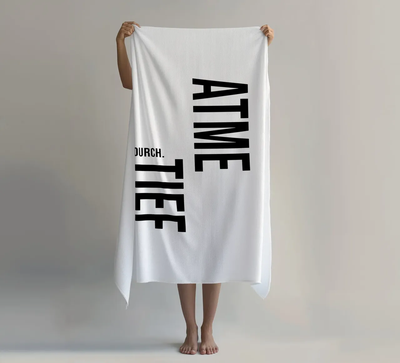 Respirare profondamente telo mare da YV TYPOGRAPHY