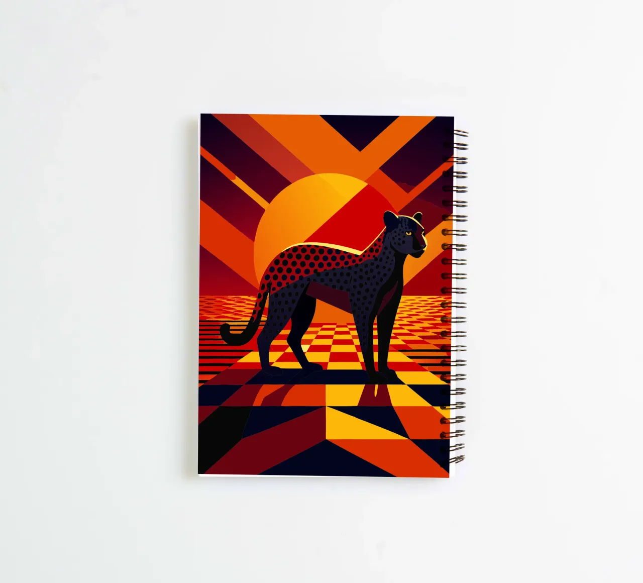 jaguar vector art drawing spiral notebook by alghonee