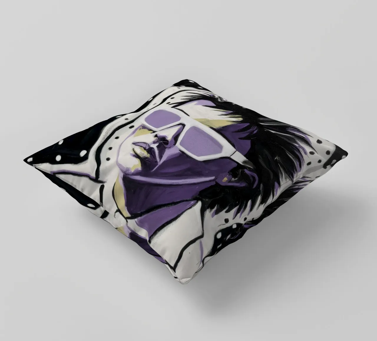 Galactic Retro Gaze decorative cushion by Silk Palette