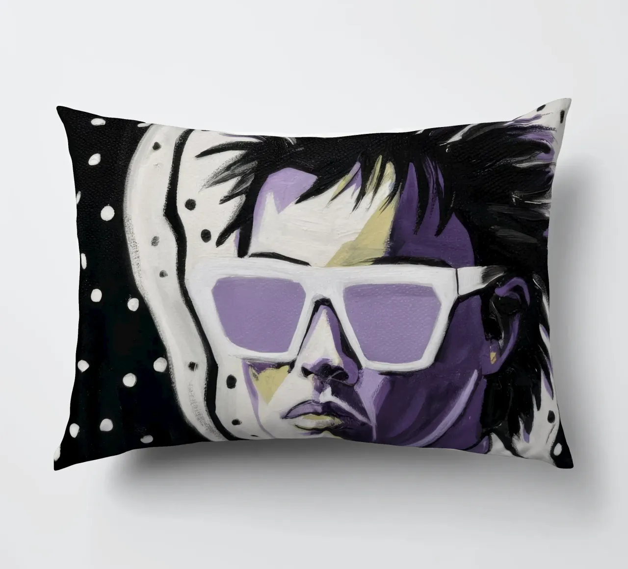 Galactic Retro Gaze decorative cushion by Silk Palette