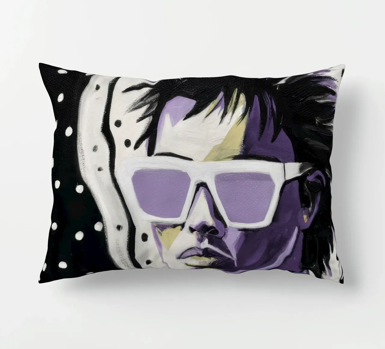 Galactic Retro Gaze decorative cushion by Silk Palette