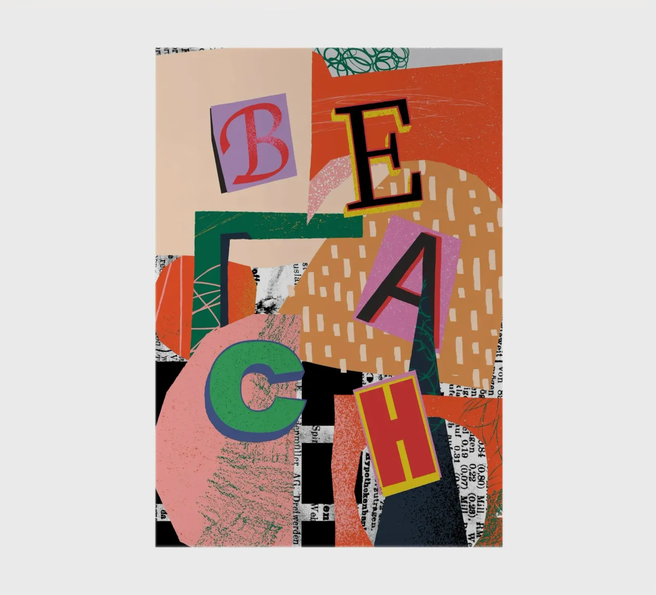 Beach collage set notebook by Little Dean