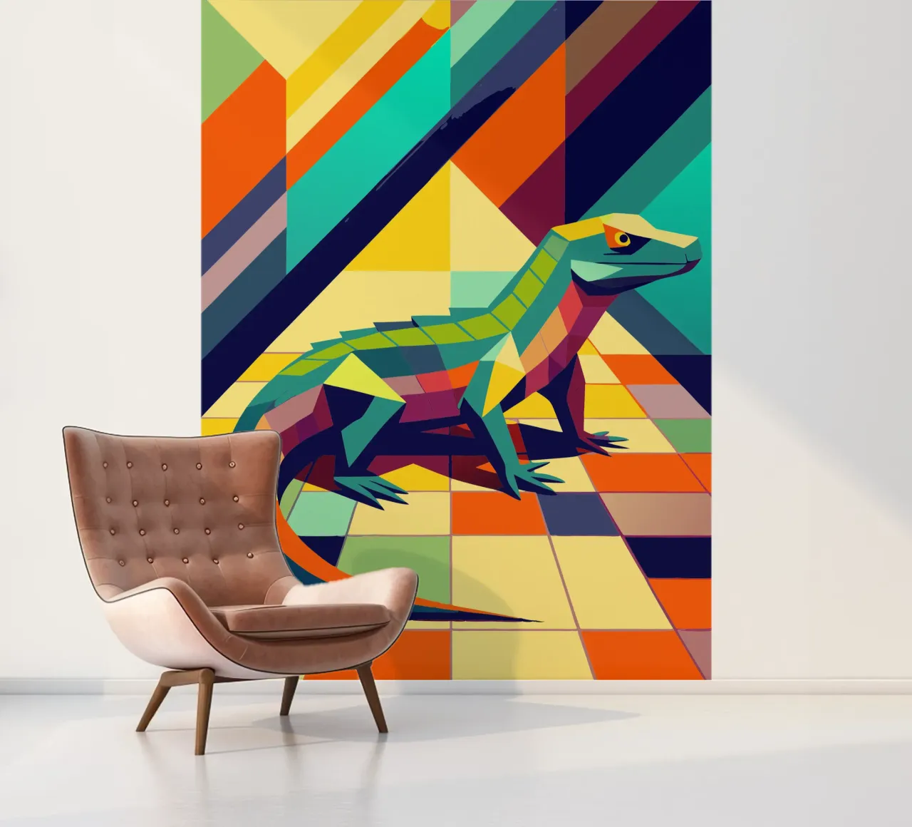 komodo vector art drawing photo wallpaper by alghonee