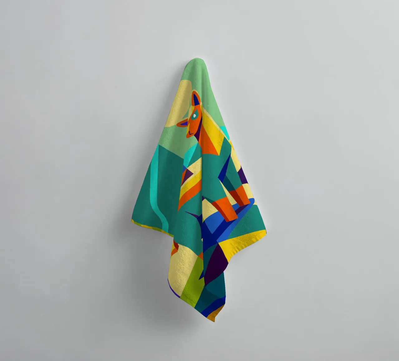 llama vector art drawing towel by alghonee