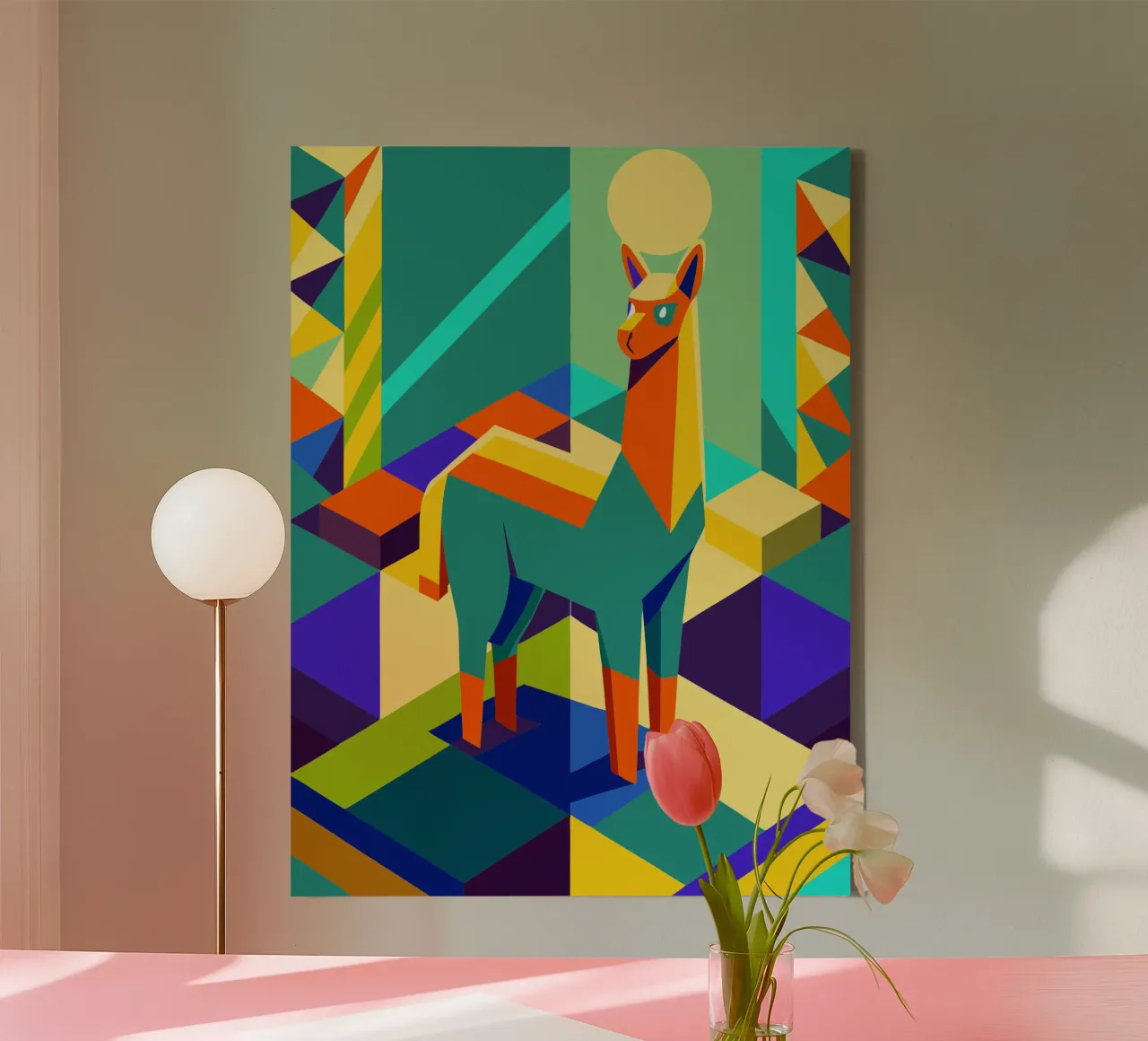 llama vector art drawing canvas by alghonee