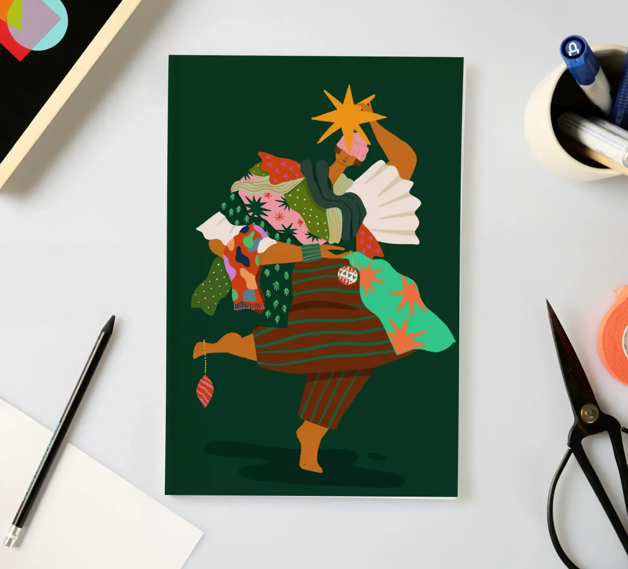 Christmas Tree notebook by Arty Guava