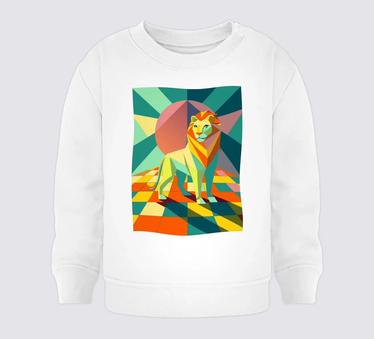 lyon vector art drawing baby sweatshirt by alghonee
