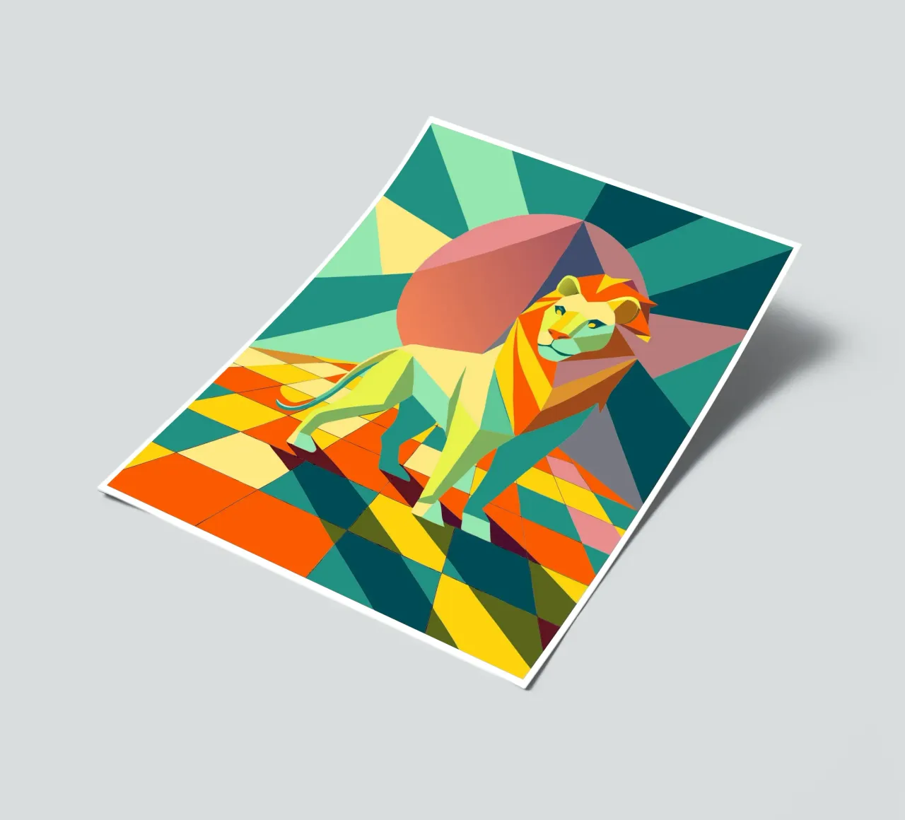 lyon vector art drawing sticker sheet by alghonee