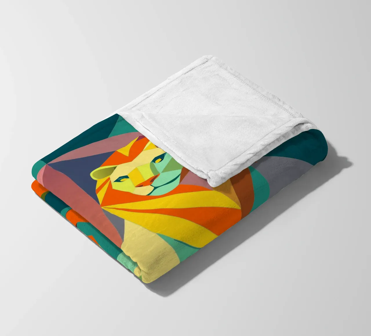 lyon vector art drawing fleece blanket by alghonee