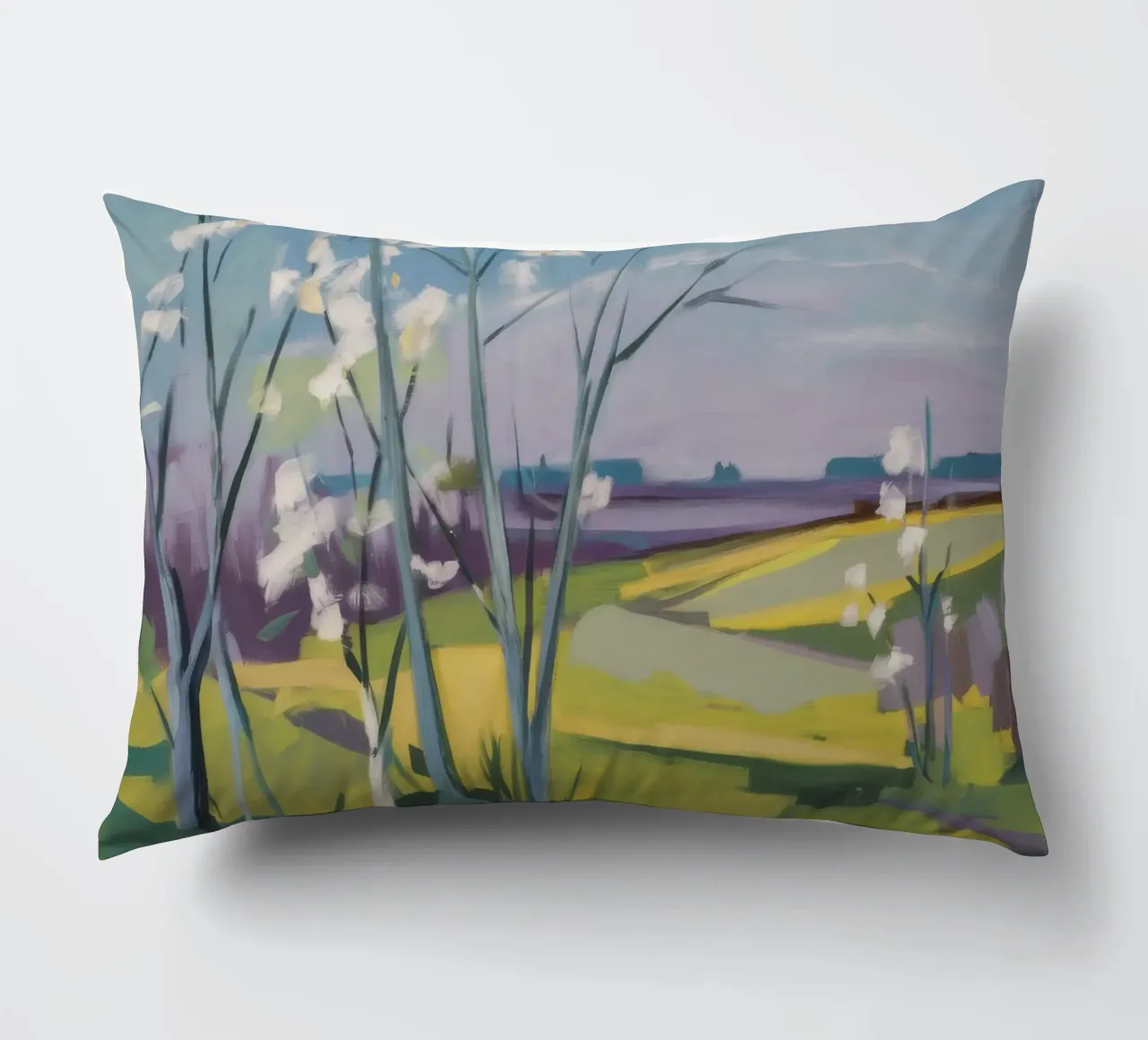 Whispering White Birches decorative cushion by Celestial Harmony
