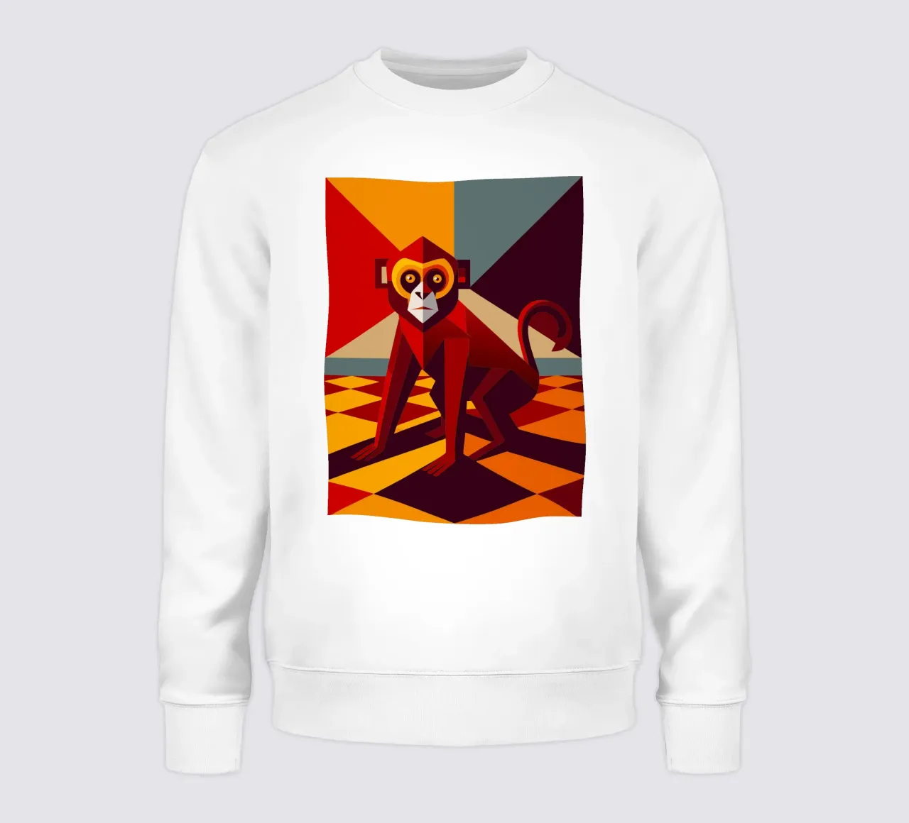 mono dibujo vectorial sudadera de alghonee