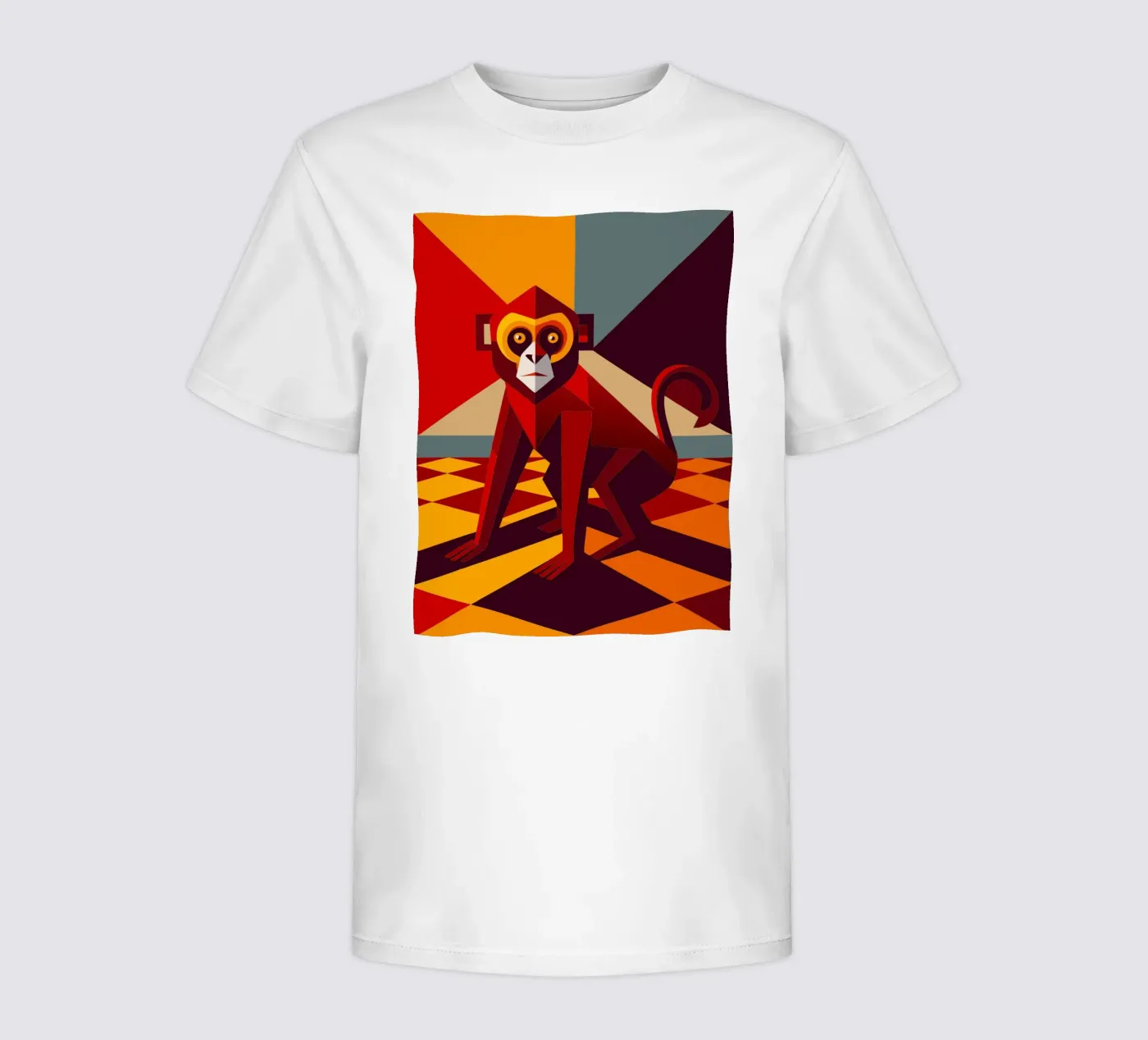 disegno vettoriale della scimmia t-shirt bambini da alghonee