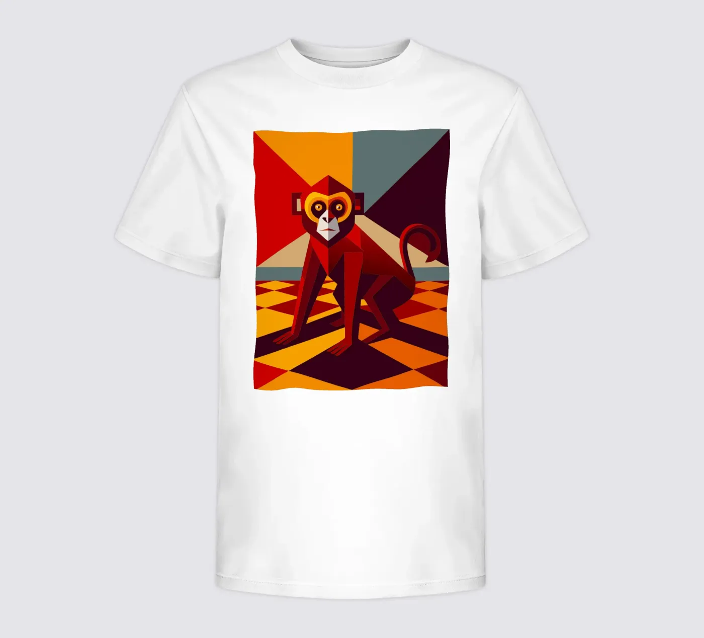 disegno vettoriale della scimmia t-shirt bambini da alghonee
