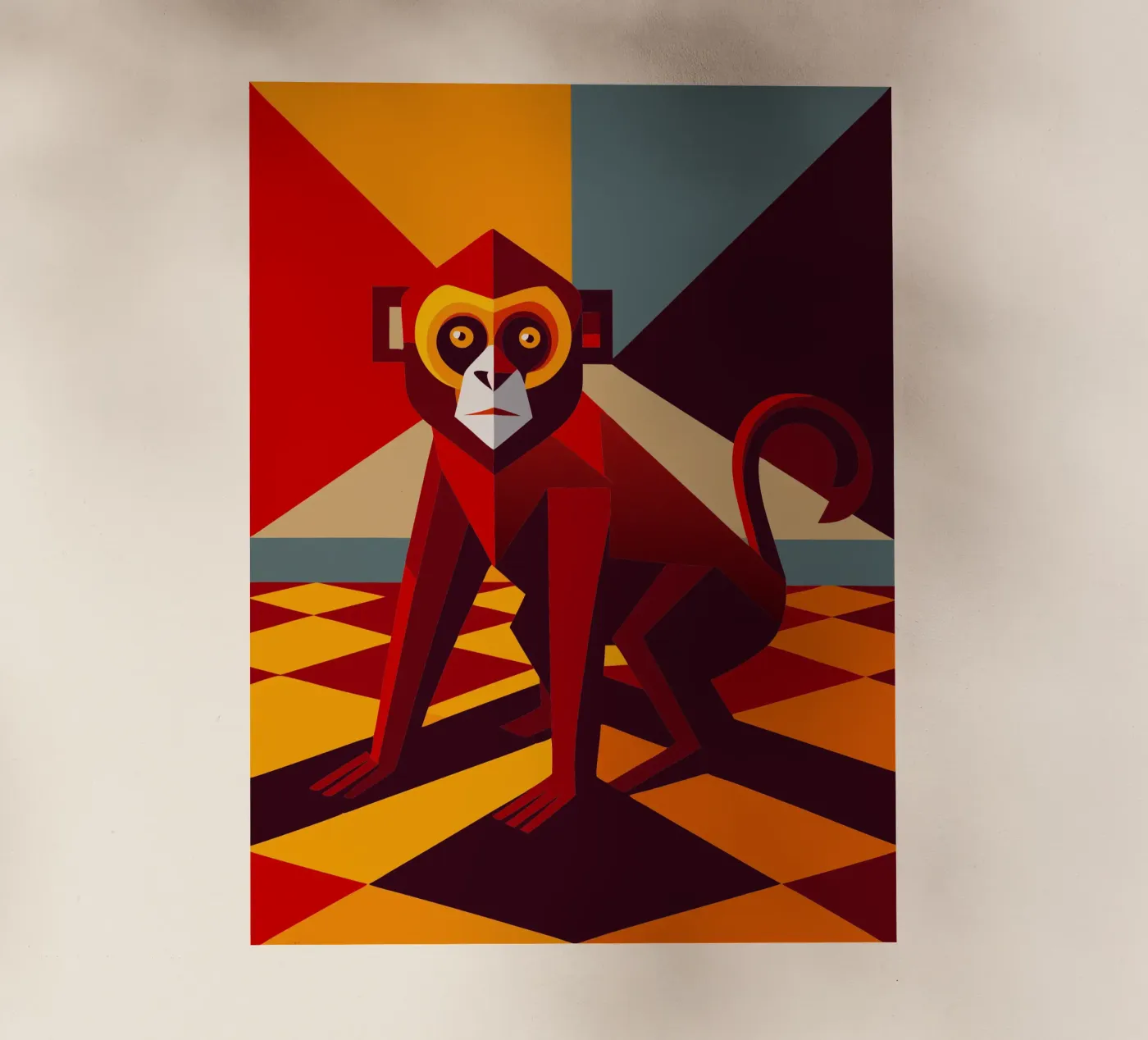 monkey vector art drawing pellicola backlit da alghonee