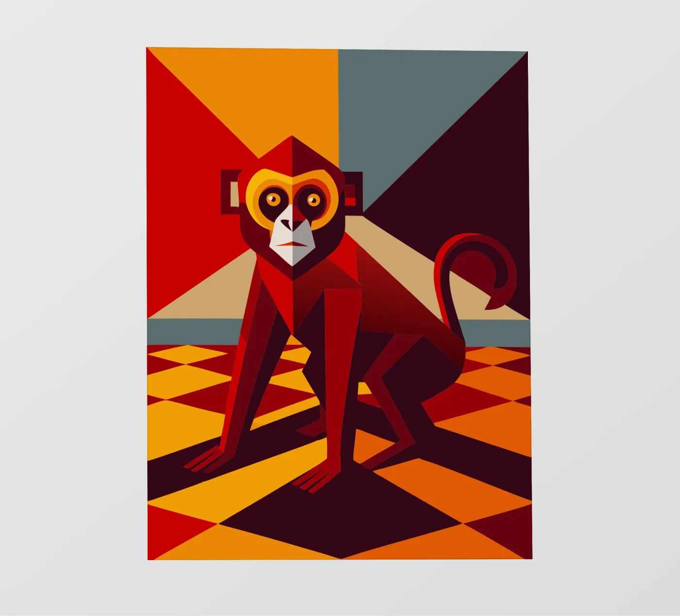monkey vector art drawing pellicola backlit da alghonee